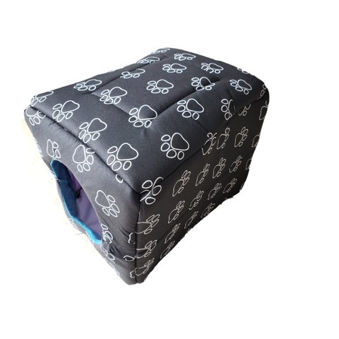 Cama Pet Toca Iglu Caminha Cães e Gatos 2 em 1 P Pinscher Yorkshire Shih Tzu Preta