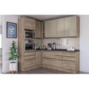 Ver imagem 4 de Gabinete de Cozinha Modulado Maxxi G755 2 Gavetas s/ Tampo Nogal - Kappesberg