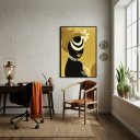 Ver imagem 2 de Quadro Decorativo Orixá Oxum - 70x50cm:moldura Branca
