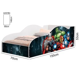 Cama Infantil Quarto de Menino com Colchão - Tigo - 3