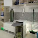 Ver imagem 2 de Tulha Deslizante Schmitt Retangular 35kg Cesto de Roupas Aramado de Embutir Banheiro Aço Cromado