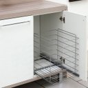 Ver imagem 4 de Tulha Deslizante Schmitt Retangular 35kg Cesto de Roupas Aramado de Embutir Banheiro Aço Cromado