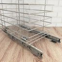 Ver mais imagens de Tulha Deslizante Schmitt Retangular 35kg Cesto de Roupas Aramado de Embutir Banheiro Aço Cromado