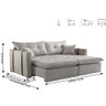Sofa Cama e Reclinavel Lisboa 1,80m 03 Lugares Mola Ensacada Txr - 3