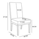 Ver imagem 5 de Cadeira de Jantar Solana Suede Bege Base de Madeira - Pallazio
