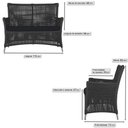 Ver imagem 6 de 1 Sofá Área Externa Igapó Alumínio Fendi Corda Náutica E12 Preto