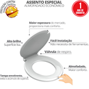 Ver imagem 2 de Assento Tampa para Vaso Sanitário Oval Almofadado Especial Econômico Cor Preto Durín