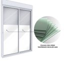 Ver imagem 5 de Porta de Alumínio de Correr Lateral 2 Folhas Persiana Integrada Automatizada 110 Volts - 235x160 Branco Lucasa