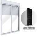 Ver imagem 6 de Porta de Alumínio de Correr Lateral 2 Folhas Persiana Integrada Automatizada 110 Volts - 235x160 Branco Lucasa