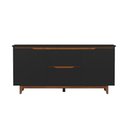 Ver imagem 3 de Buffet Flow 2 Portas Preto para Sala de Jantar com Design Moderno e Espaço para Organização