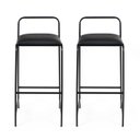 Ver imagem 2 de Kit2 Banqueta Industrial Preta Aço Industrial Sacada Varanda Balcão