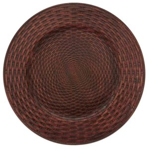 Sousplat Redondo Rattan Bronze 33cm Mimo Style