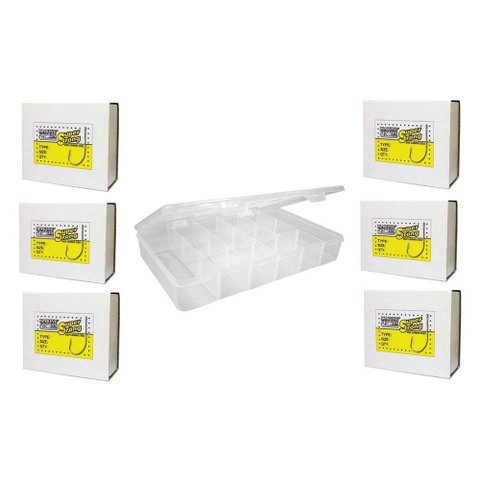 Kit C/ 600 Anzol + Estojo de - Peixes Grandes