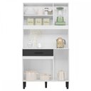 Ver imagem 3 de Cozinha Compacta Magazin 5 Portas 1 Gaveta Branco/Preto - Nicioli