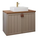 Ver imagem 1 de Gabinete de Banheiro Alure com Cuba 80cm Cappuccino/freijo - Mgm