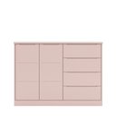 Ver imagem 2 de Conjunto Infantil Guarda Roupa e Cômoda Jade 100% Mdf Rose Semi Brilho - Sallar Home