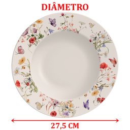 Kit Jogo Prato Raso Jantar 8pçs 8 Pessoas Ana Clara 27,5cm - 5