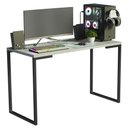 Ver imagem 2 de Conjunto Escritório Home Office com Mesa Industrial + Estante Escada Preto/cinza Madesa
