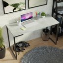Ver imagem 6 de Conjunto Escritório Home Office com Mesa Industrial + Estante Escada Preto/cinza Madesa