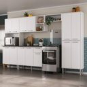 Ver imagem 1 de Armário de Cozinha Modulada Completa Compacta 294cm com Balcão de Pia Multimóveis MP2280