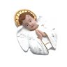 Imagem Anjinho Anjo Da Guarda de Parede Rezando Branco 13 Cm - 2