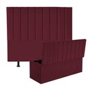 Ver imagem 1 de Kit Cabeceira e Calçadeira Baú Casal 140cm Carla Suede Bordo - D A DECOR