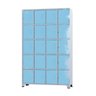 Armário Roupeiro de Aço para Vestiário 20 Portas Locker Azul Claro com Chave - 1