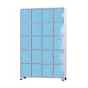 Ver imagem 1 de Armário Roupeiro de Aço para Vestiário 20 Portas Locker Azul Claro com Chave