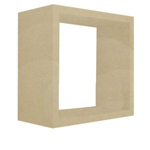 Nicho Decorativo 55x55x15 Cm Natural em Mdf