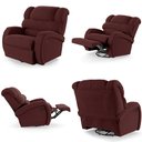 Ver imagem 5 de Poltrona do Papai Reclinável Kalie Glider Giratória Usb Fh9 Veludo Vinho - Mpozenato