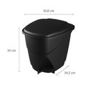 Ver imagem 2 de Lixeira de Pedal LP1 PR1 34 x 34,2 x 30,8 cm - Astra