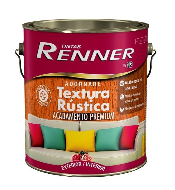 Textura Adornare 3,2L Rustica Branco / Base Pastel Renner - 1