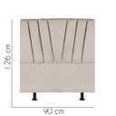 Ver imagem 2 de Cabeceira Estofada Bélgica 90cm Solteiro Para Cama Box Quarto Corino Bege - Gat Magazine