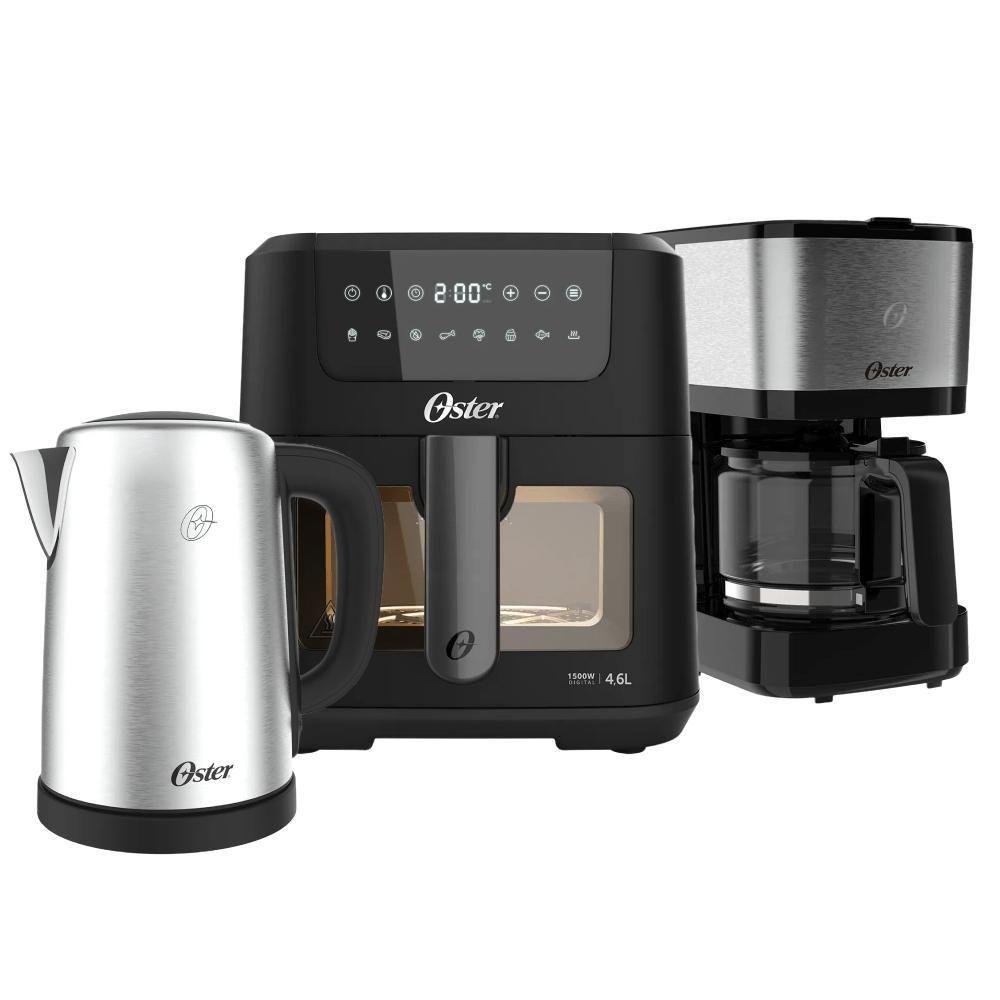 Kit Trio Oster Fritadeira Clear Chaleira Cafeteira 127v - 1