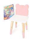Ver imagem 6 de Mesa e 2 Cadeiras Infantil Urso Kit Livro Educativo em Madeira - Rosa Bebê