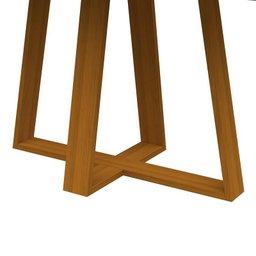 Mesa de Jantar Lectus Tampo Chanfrado 160x90 Ipê/Off White - PR Móveis - 3 Mesa de Jantar Lectus Tampo Chanfrado 160x90 Ipê/Off White - PR Móveis - 3