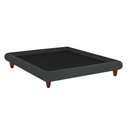 Ver imagem 1 de Cama Casal Japonesa 156cm Pés Madeira Haru Veludo Cinza - Sallar Home