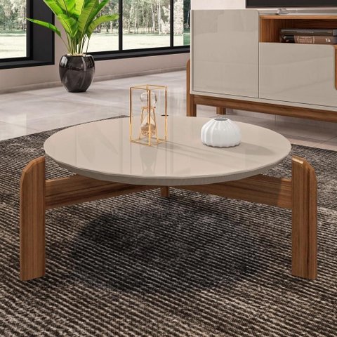 Mesa de Centro Julliane Off White-cedro