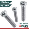 2000 PEÇAS - PARAFUSO MAQUINA FENDA C. CILÍNDRICA M3 X 4MM - 2