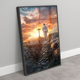Quadro Decorativo Jesus e a Cruz Sala Quarto Casa Escritório - 2