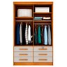 Guarda-roupa Casal Chicago 2 Portas 6 Gavetas Cinamomo/off White - Tcil Móveis - 3