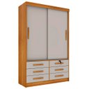 Ver imagem 2 de Guarda-roupa Casal Chicago 2 Portas 6 Gavetas Cinamomo/off White - Tcil Móveis