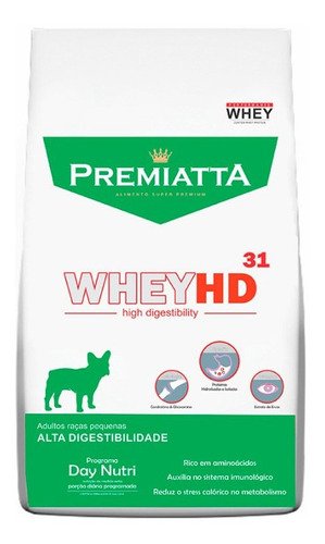 Alimento Premiatta Whey Hd Whey Hd 31 Cães S Raças Pequenas para Cão Adulto de Raça Pequena Sabor Mi - 3