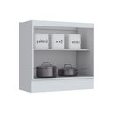 Ver imagem 5 de Gabinete de Cozinha Modulado Balcão Americana c/ 2 Portas s/ Tampo 80cm Cinza - Henn