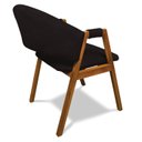 Ver imagem 7 de Cadeira Sala de Jantar em Madeira Kit 2 Yara Suede Preto D03 - D’Rossi