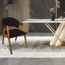 Ver imagem 2 de Cadeira Sala de Jantar em Madeira Kit 2 Yara Suede Preto D03 - D’Rossi