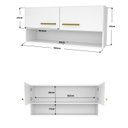 Ver imagem 3 de Armário Aéreo Cozinha Modulado 2 Portas Compactas