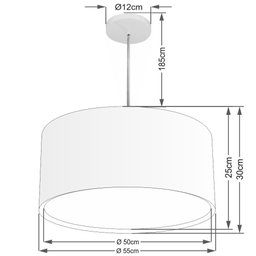 Pendente Cilíndrico Café MJ-4289 Para Mesa de Jantar e Estar - 2
