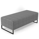 Ver imagem 1 de Puff Sala de Estar Base Ferro 120x50 Cm Suede Pied Poule