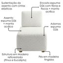Ver imagem 5 de Sofá Chaise Modular Block 74x153 Pes Madeira Boucle Tce 1010 Moll